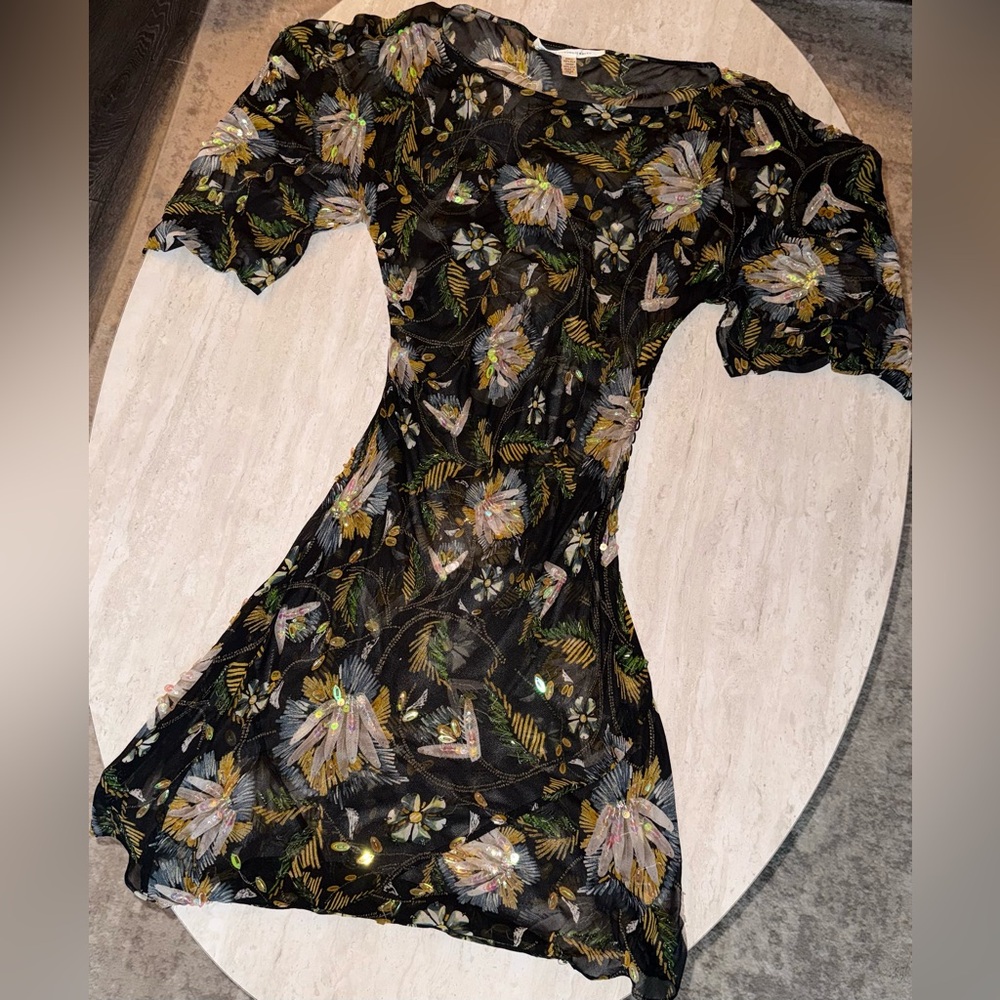 Diane Von Furstenberg Sheer Silk Dress - Picture 2 of 6